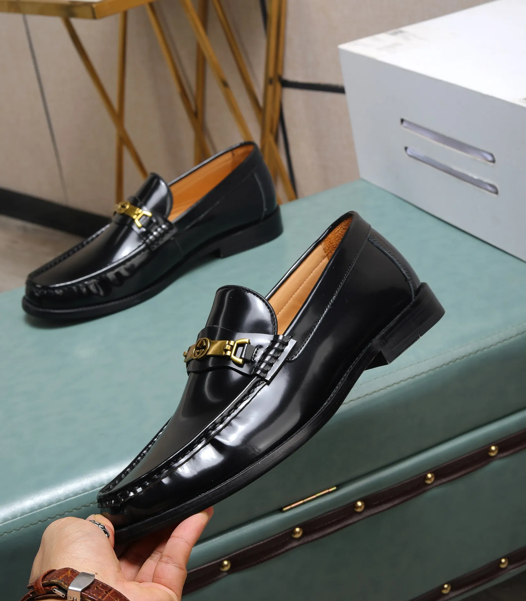 Men's shoes 💰580 📛📛Original (water-dyed cow lining) Gucci GUCCI official website formal shoes 🌀 Italian 🇮🇹 imported cowhide ➕ top imported water-dyed cowhide lining 💋 fine handmade original bottom, the real thing looks better when photographed in person Standard size 38-44